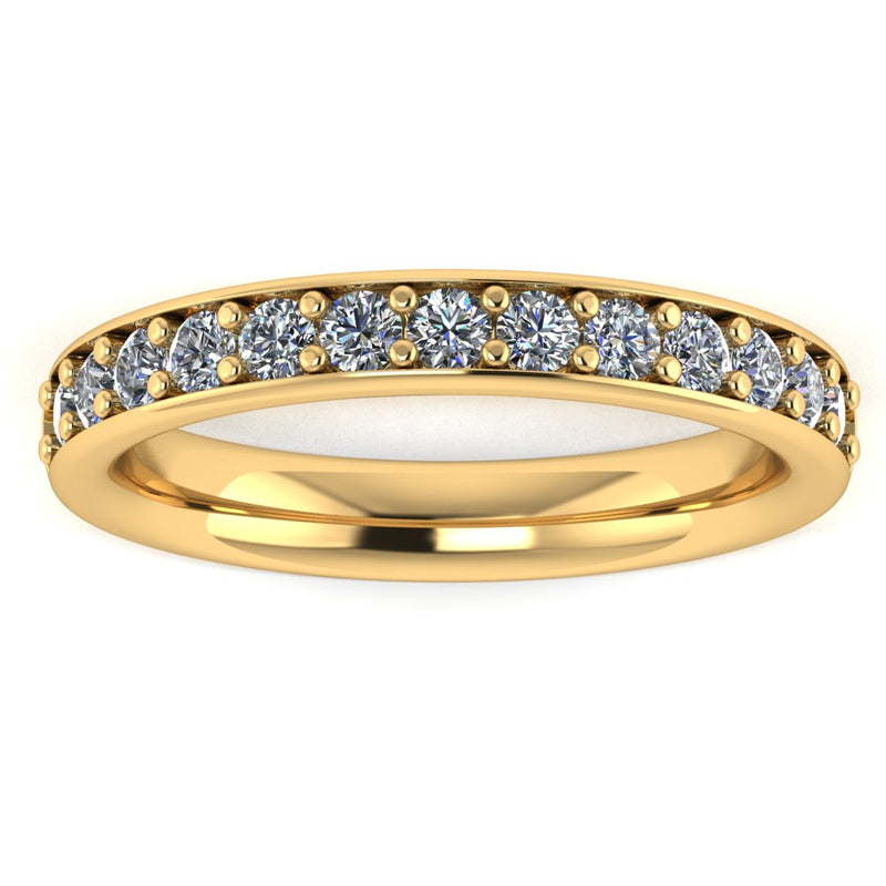 Lab Diamond Grain Set Eternity Band Wedding Ring - HEERA DIAMONDS