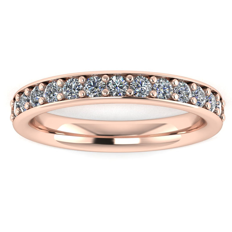 Lab Diamond Grain Set Eternity Band Wedding Ring - HEERA DIAMONDS