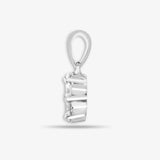 18ct White 0.75ct Diamond 7 Stone Cluster Pendant HEERA DIAMONDS