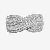 18ct White 1.09ct Round & Baguette Diamond Ring HEERA DIAMONDS