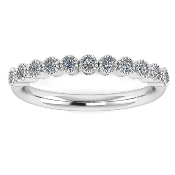 "Anja" Mini Bubbles Round Pattern Diamond Half Eternity Ring ET77 - HEERA DIAMONDS