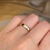 3mm Band Flat Court Wedding Ring - HEERA DIAMONDS