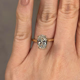 "Addison" Hidden Under Halo Oval Cut Diamond Yellow Gold Engagement Ring - HEERA DIAMONDS