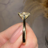 "Addison" Hidden Under Halo Oval Cut Diamond Yellow Gold Engagement Ring - HEERA DIAMONDS