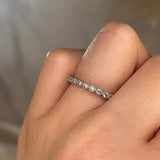 "Anja" Mini Bubbles Round Pattern Diamond Half Eternity Ring ET77 - HEERA DIAMONDS