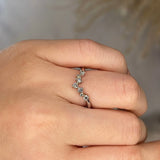 "Arden" Round Brilliant Cut Diamonds V Shape Eternity Ring ET27 - HEERA DIAMONDS