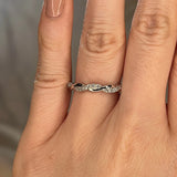 "Ayla" Intertwined Pave Shaped Diamond Eternity Ring E57 - HEERA DIAMONDS