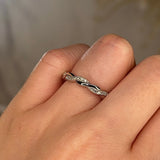"Ayla" Intertwined Pave Shaped Diamond Eternity Ring E57 - HEERA DIAMONDS