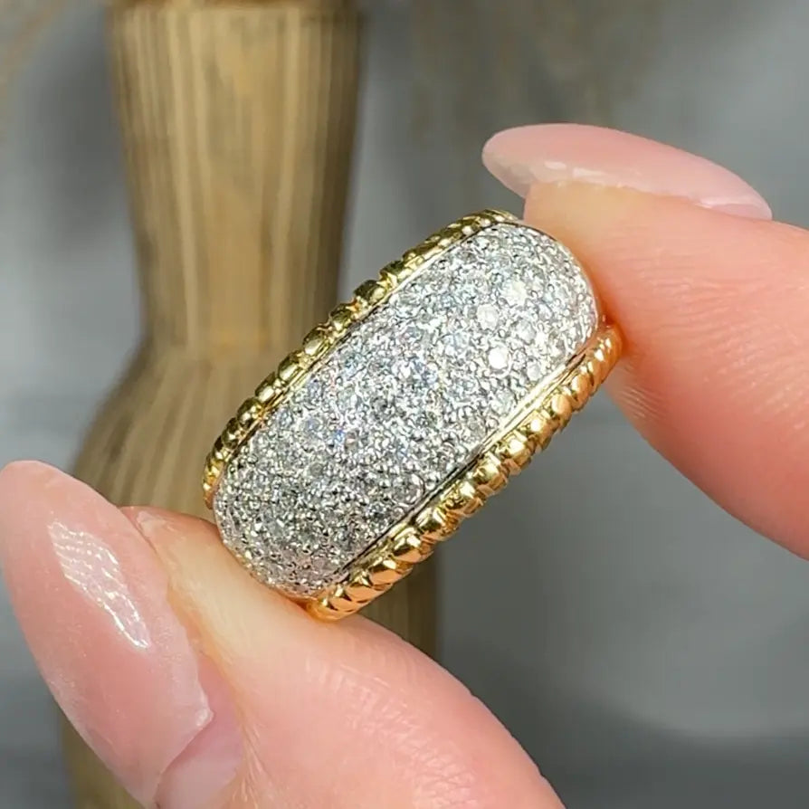 "Azzeline" 0.92 Carat Round Cut Natural Bespoke Diamond Half Eternity Ring MDR3273