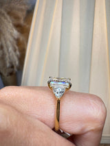 "Brenzy" Emerald Cut 2.5 Carat Three Stone Trilogy Engagement Ring 3SEC08 HEERA DIAMONDS