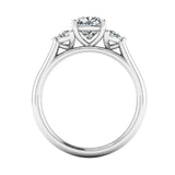 "Brielle" Cushion Three Stone Trilogy Diamond Ring 3SCC01 - HEERA DIAMONDS