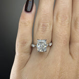 "Celina" Radiant Cut 2 Carat Diamond Shoulder Engagement Ring HEERA DIAMONDS