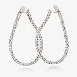 DIAMOND FANCY HOOP EARRINGS IN 18K WHITE GOLD HEERA DIAMONDS