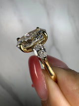 "Dazzy" Three Stone Oval and Pear Trilogy Diamond Engagement Ring HEERA DIAMONDS
