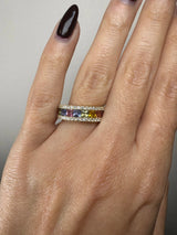 Diamond And Multi Coloured Sapphires Ring HEERA DIAMONDS