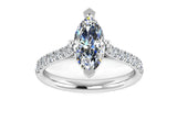"Elin" Marquise Cut Diamond Grain Set Diamond Band Engagement Ring DSMC04 - HEERA DIAMONDS