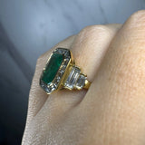 "Enchanted" Emerald Cut 5 Carat Halo Engagement Ring HEERA DIAMONDS