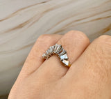 "Enchanted" Emerald Cuts 2 Carat Eternity Ring 18kt Yellow Gold Engagement Ring HEERA DIAMONDS