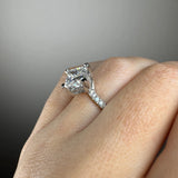 "Evan" Princess Cut 2 Carat Diamond Shoulder Engagement Ring HEERA DIAMONDS