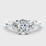 "Fiona" Oval Cut 0.70 Diamond Shoulder 18K Yellow Gold Engagement Ring HEERA DIAMONDS