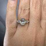 "Glenney" Three Stone Oval Cut with Pear Trilogy Engagement Ring HEERA DIAMONDS