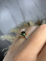 "Grinch" Three Stone Round Cut Diamond Trilogy Engagement Ring HEERA DIAMONDS