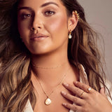 HD X JJ Calm Mother Of Pearl Earrings HD X Golden Edit