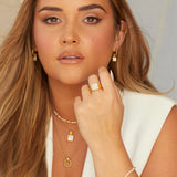 HD X JJ Calm Mother of Pearl Square Pendant HD X Golden Edit