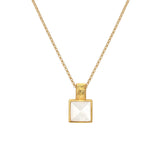 HD X JJ Calm Mother of Pearl Square Pendant HD X Golden Edit