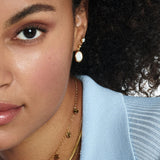 HD X JJ Calm Mother of Pearl Stud Earrings HD X Golden Edit