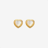 HD X JJ Heart Stud Earrings - MOP Hot Diamonds