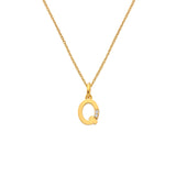 HD X JJ Letter Q Pendant - Yellow Gold Plated HD X Golden Edit