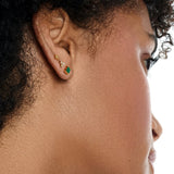 HD X JJ White Topaz Stud Earrings HD X Golden Edit