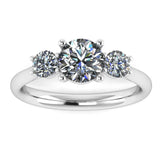 "Harper" Three Stone Round Brilliant Cut Diamond Trilogy Engagement Ring 3SRB51 - HEERA DIAMONDS