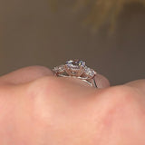 "Harper" Three Stone Round Brilliant Cut Diamond Trilogy Engagement Ring 3SRB51 - HEERA DIAMONDS