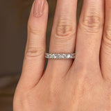 Lab Diamond Scallop Set Eternity Band Wedding Ring - HEERA DIAMONDS