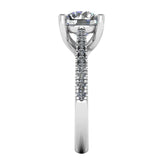 "Jasiri" Round Brilliant Cut Diamond Micro Set Diamond Engagement Ring DSRB95 - HEERA DIAMONDS