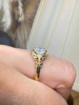 "July" Round Cut 1 Carat Solitaire 18k Yellow Gold Engagement Ring SSRB44 HEERA DIAMONDS