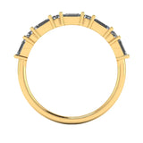 "Lenora" Emerald and Round Brilliant Cut Diamond Eternity Ring ET59 - HEERA DIAMONDS