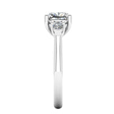 "Liliana" Cushion Three Stone Trilogy Diamond Ring 3SCC02 - HEERA DIAMONDS