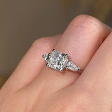 "Liliana" Cushion Three Stone Trilogy Diamond Ring 3SCC02 - HEERA DIAMONDS