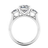 "Liliana" Cushion Three Stone Trilogy Diamond Ring 3SCC02 - HEERA DIAMONDS