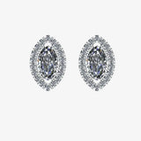 MARQUISE DIAMOND AND HALO STUD EARRINGS HEERA DIAMONDS