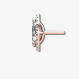 MARQUISE DIAMOND AND HALO STUD EARRINGS HEERA DIAMONDS