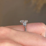 "Madeline" Three Stone Pear Cut Diamond Trilogy Engagement Ring 3SPS02 - HEERA DIAMONDS