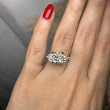 "Marvey" Marquise Cut 4 Carat Under Halo Engagement Ring HEERA DIAMONDS