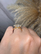 "Marvey" Marquise Cut 4 Carat Under Halo Engagement Ring HEERA DIAMONDS
