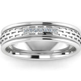 Men's Diamond Band 0.06ct Wedding Ring DW39 Heera Diamonds HEERA DIAMONDS
