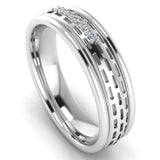 Men's Diamond Band 0.06ct Wedding Ring DW39 Heera Diamonds HEERA DIAMONDS