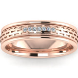 Men's Diamond Band 0.06ct Wedding Ring DW39 Heera Diamonds HEERA DIAMONDS